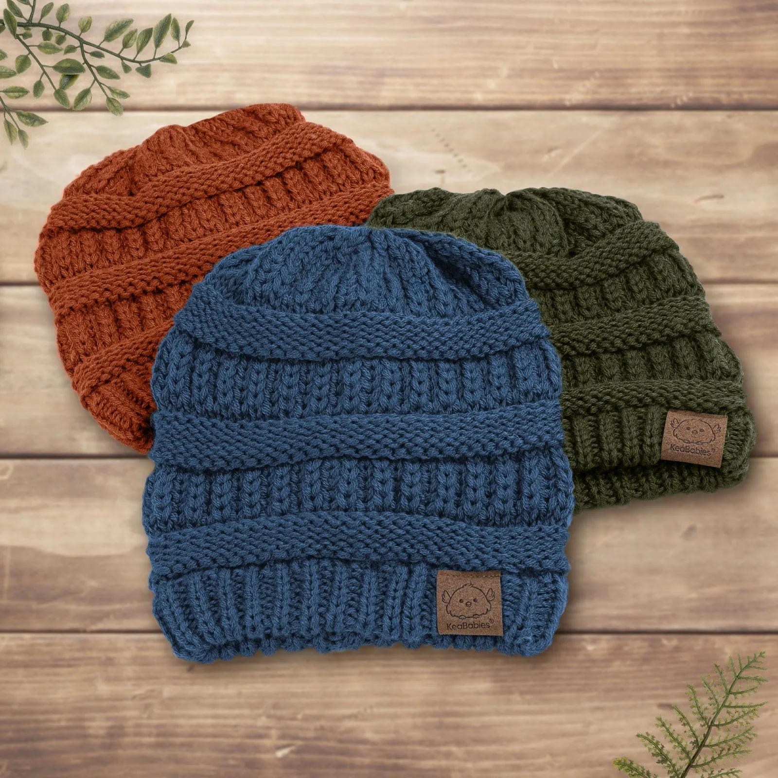 3-Pack Warmzy Baby Beanies (Rhythm, M)