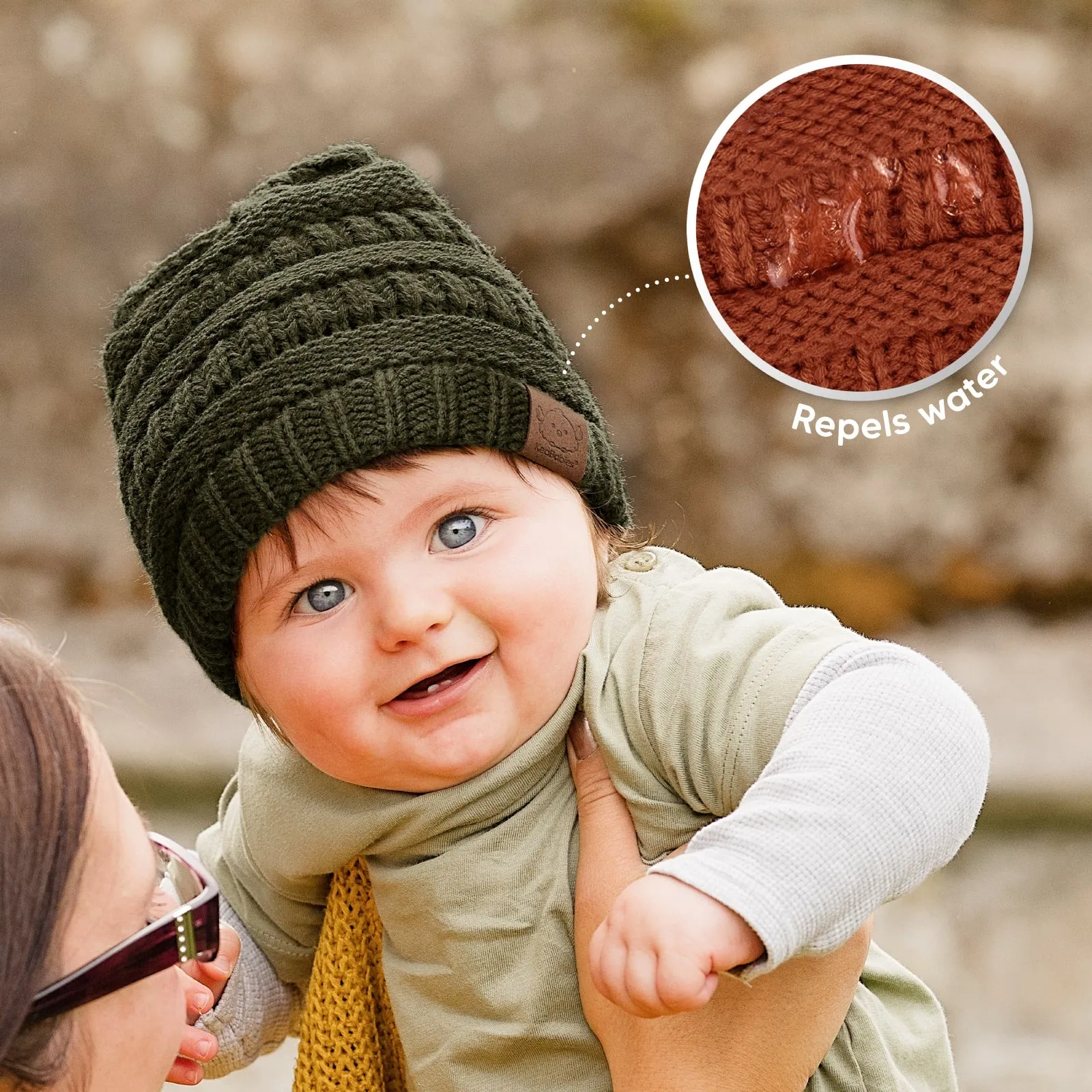 3-Pack Warmzy Baby Beanies (Rhythm, M)