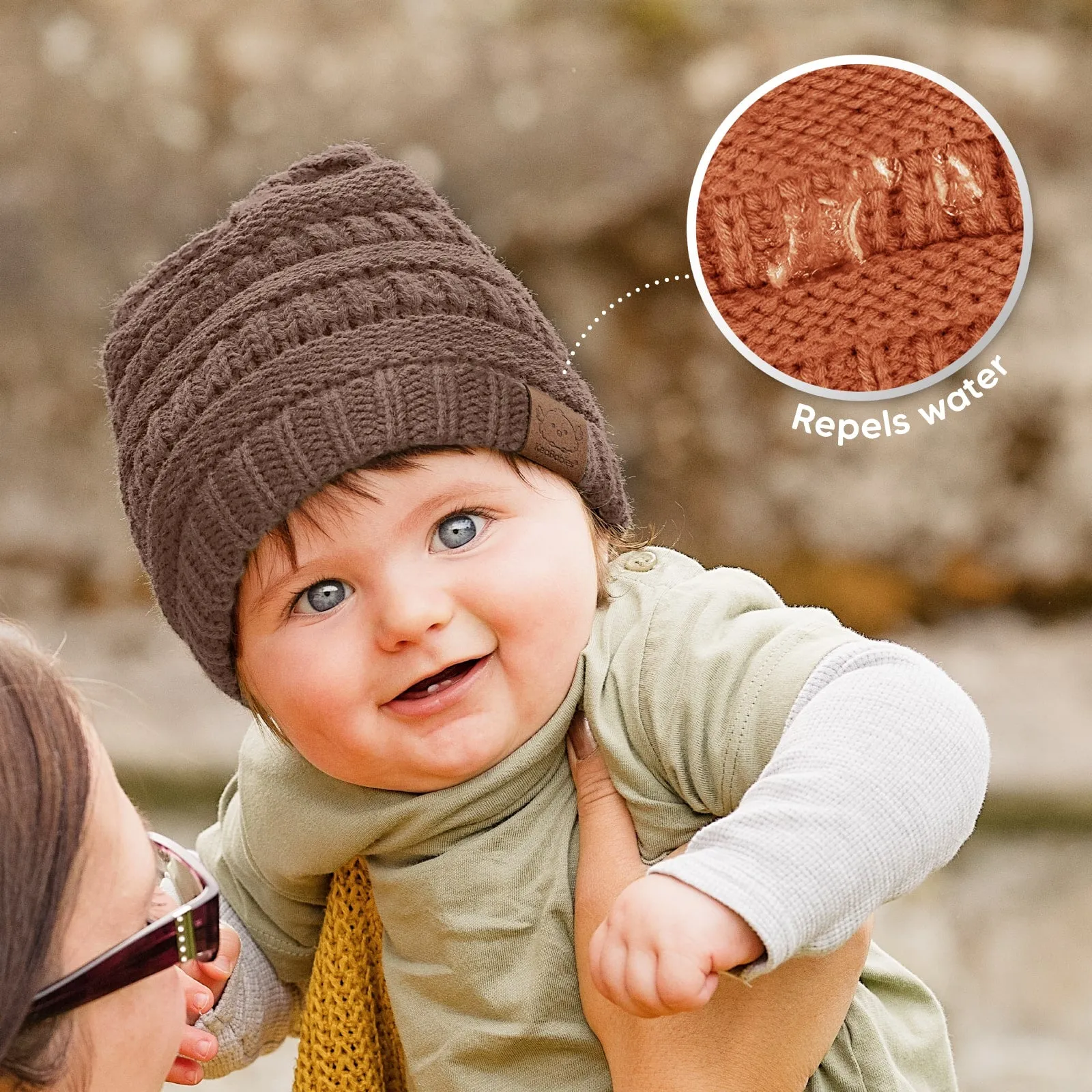 3-Pack Warmzy Baby Beanies (Tawny, M)