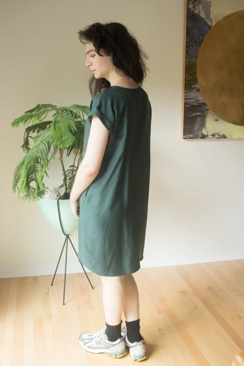 Atelier B Straight Cut Dress (Forest Green)