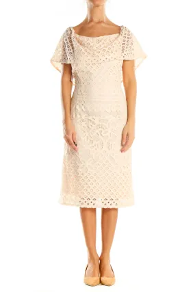 Beige Lace Bohemian Sheath Dress