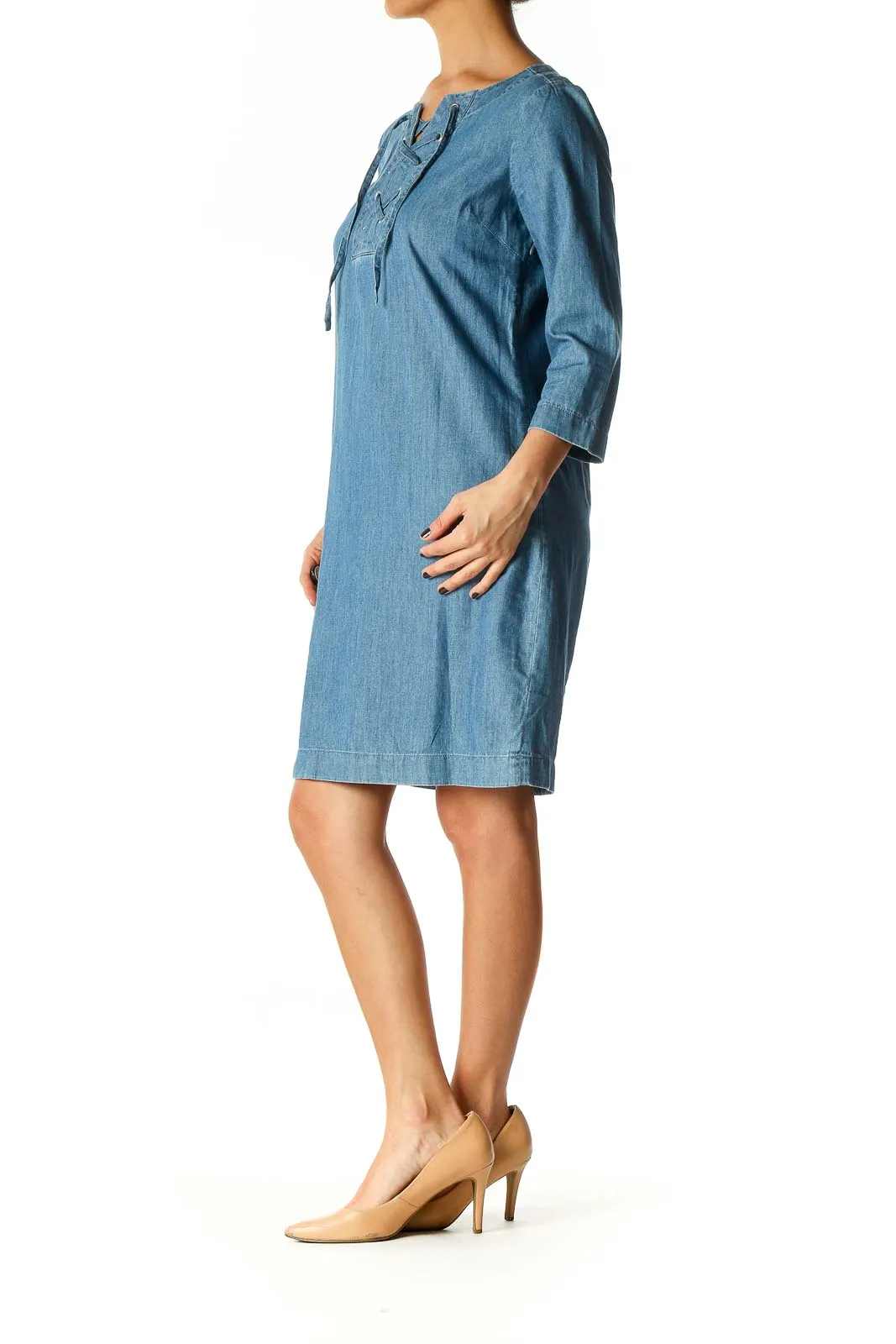 Blue Chambray Bohemian Dress