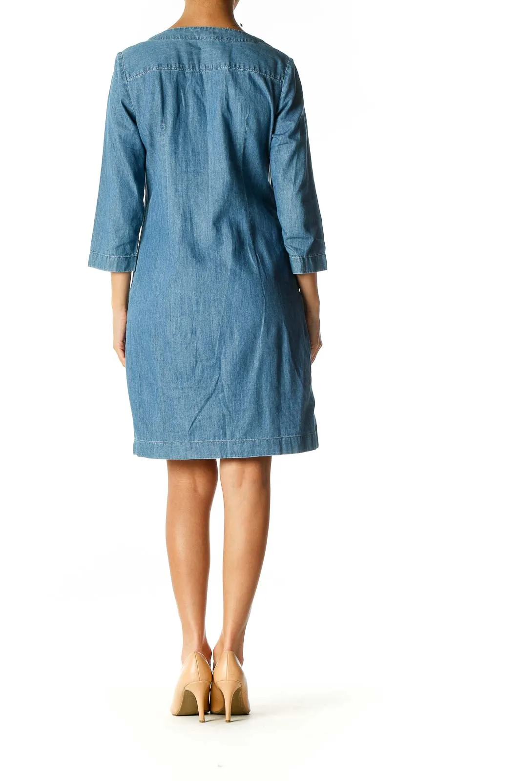 Blue Chambray Bohemian Dress