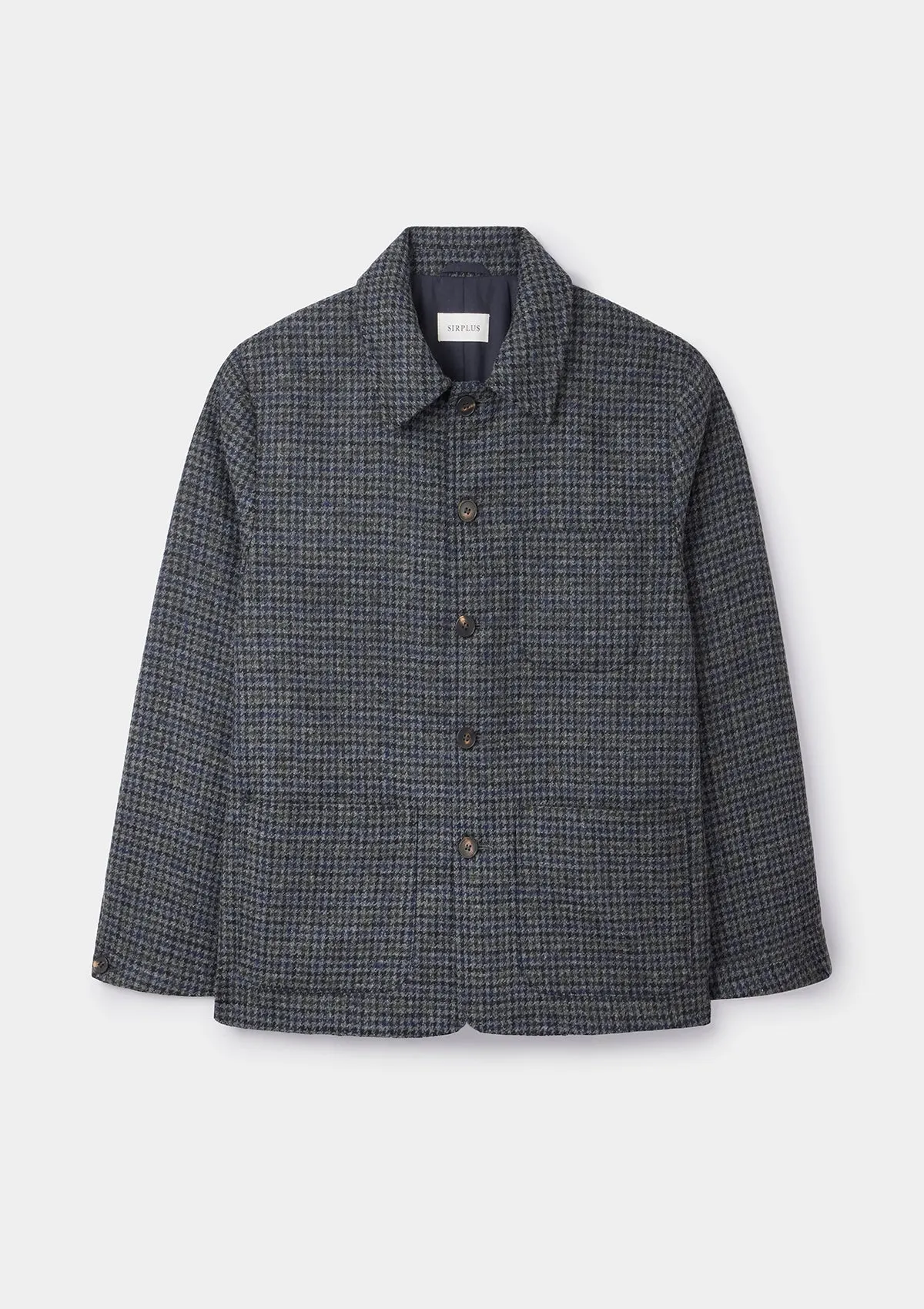 Blue Check Tweed Chore Jacket