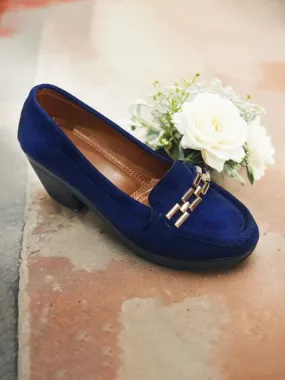 Blue | Wedge Heel Pumps for Women