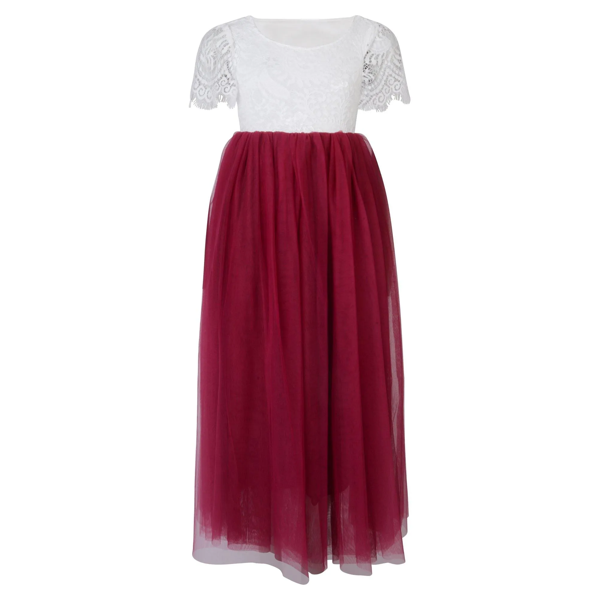 Bohemian Flutter Dress - Wine