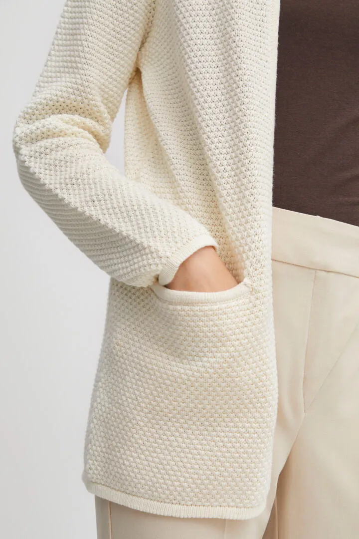 Byoung Bymikala Cotton Structured Cardigan Off White