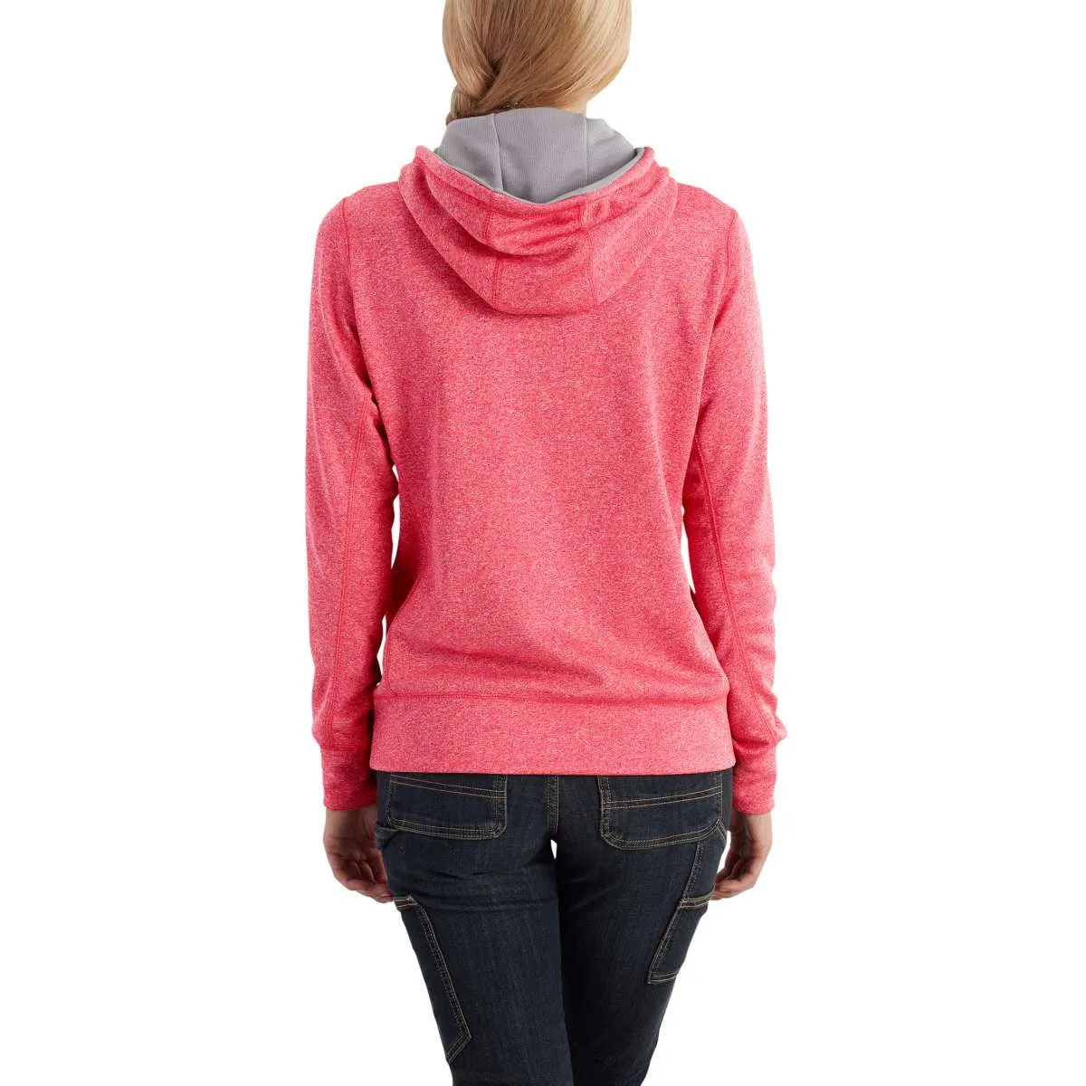 Carhartt Women's Bright Coral Heather Force Extremes Signature Graphic Hooded Sweatshirt