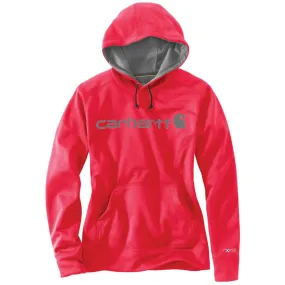 Carhartt Women's Bright Coral Heather Force Extremes Signature Graphic Hooded Sweatshirt