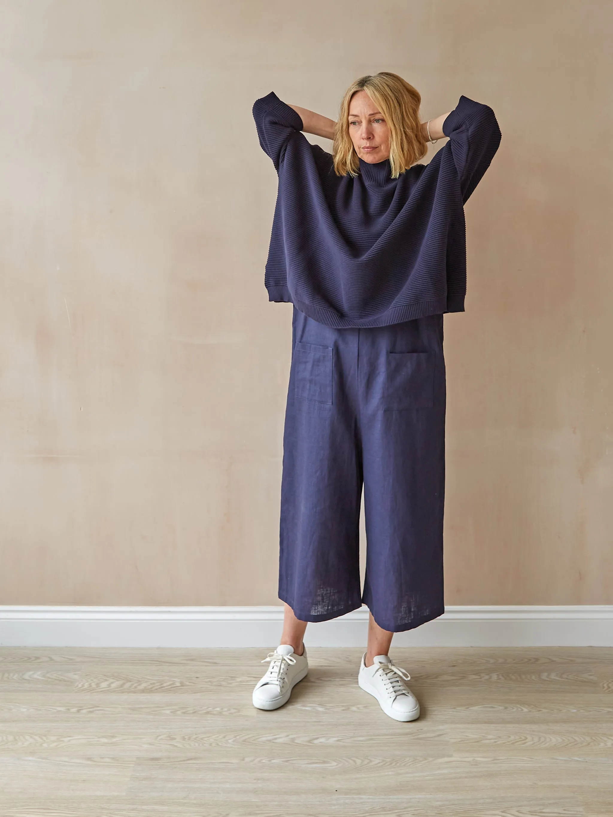 CHALK GRACE JUMPSUIT | NAVY