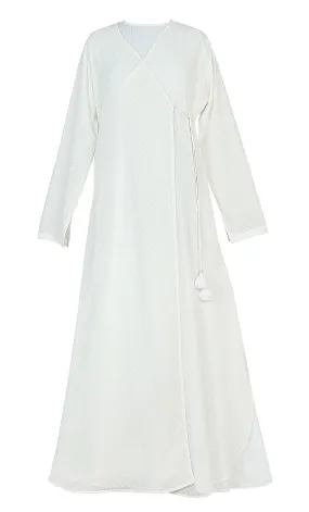 Classic Comfortable Self Printed Angrakha Style Hajj / Umrah Abaya