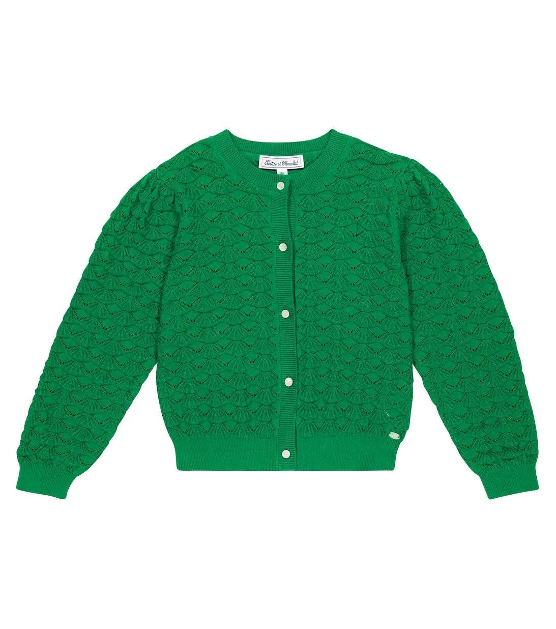 Cotton cardigan Tartine et Chocolat, green