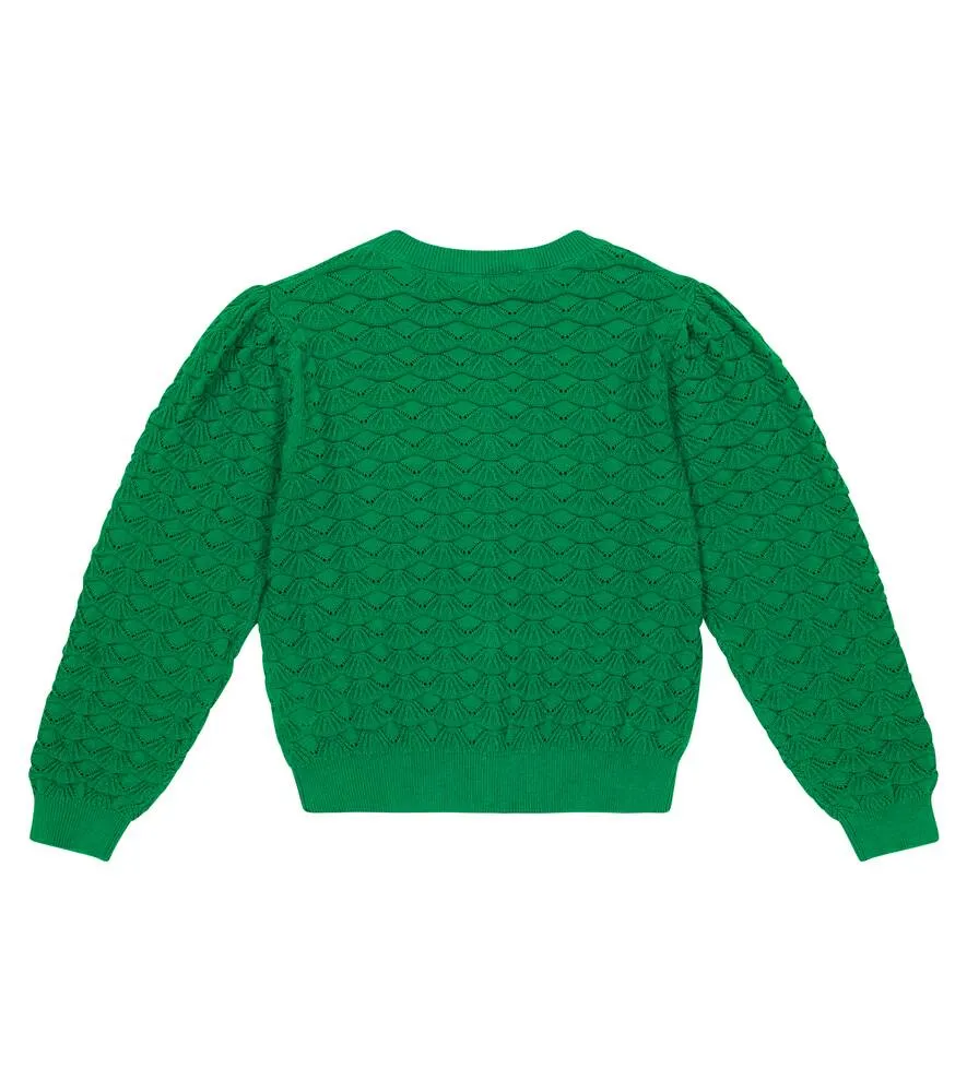 Cotton cardigan Tartine et Chocolat, green