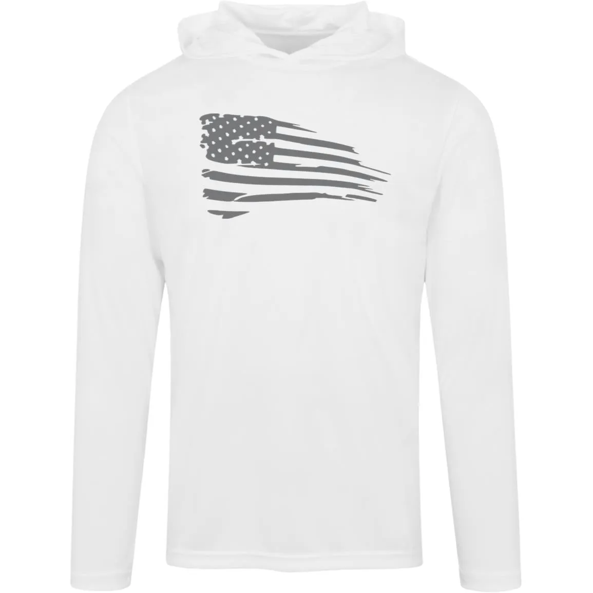 Distressed Flag Mens Zone Hooded Tee