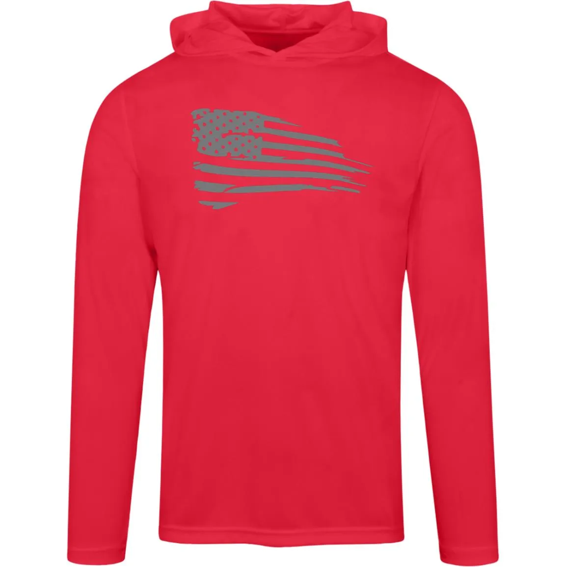 Distressed Flag Mens Zone Hooded Tee