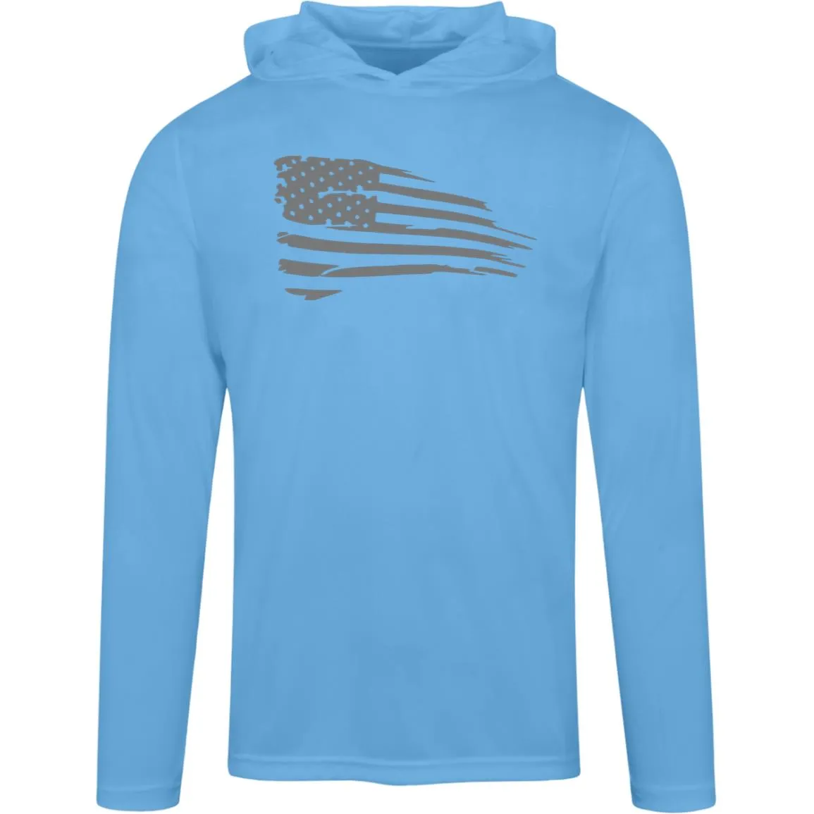 Distressed Flag Mens Zone Hooded Tee