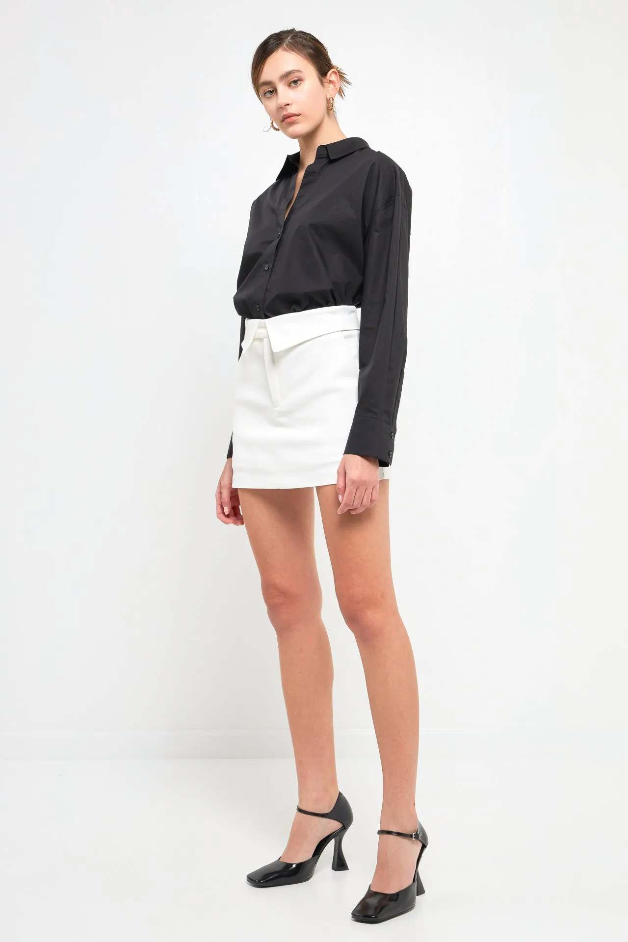 Endless Rose - Fold Waist Mini Skort