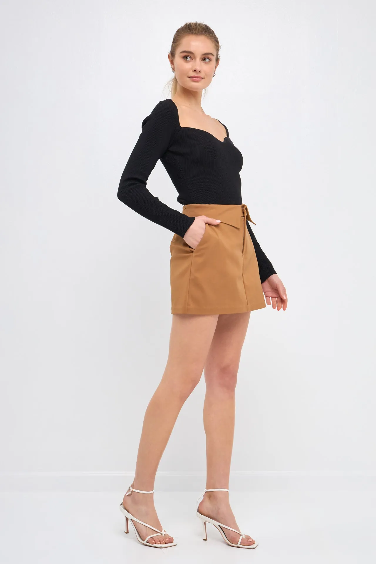 Endless Rose - Fold Waist Mini Skort