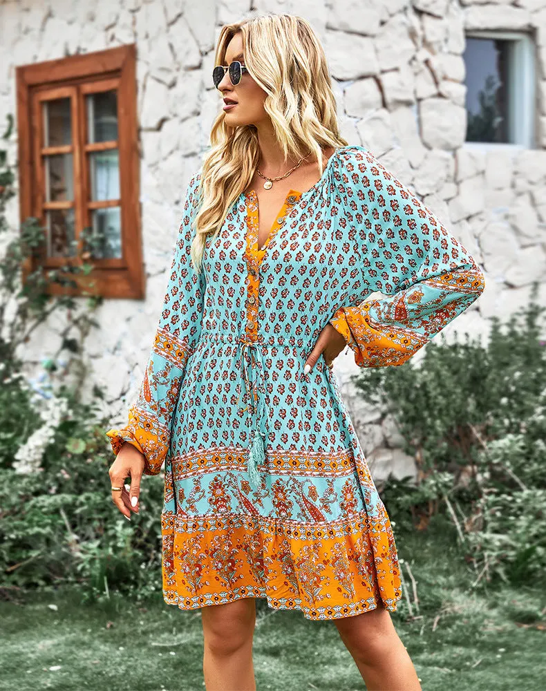 Ethnic Style Fring Boho Dresses Wholesale Bohemian Dress For Women