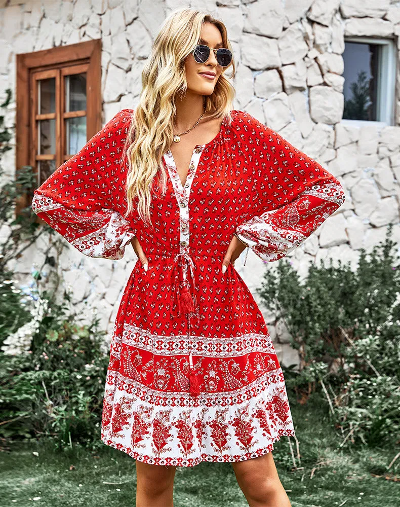 Ethnic Style Fring Boho Dresses Wholesale Bohemian Dress For Women