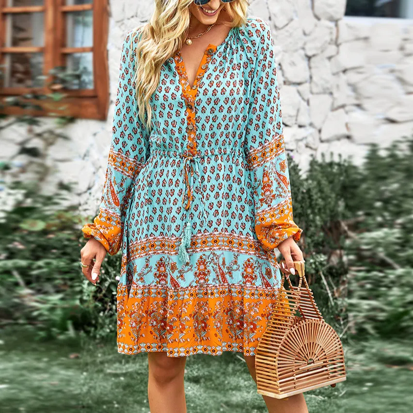 Ethnic Style Fring Boho Dresses Wholesale Bohemian Dress For Women