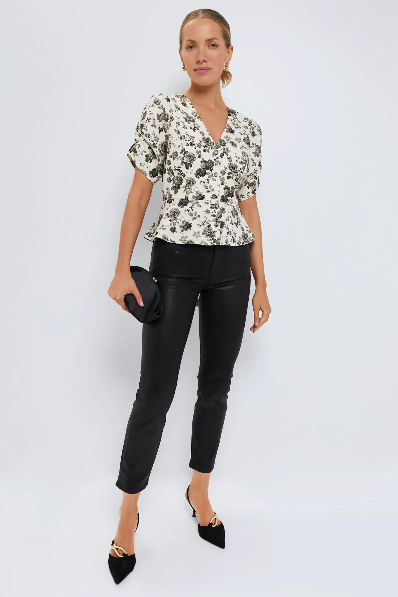 Faded Roses Lisle Blouse