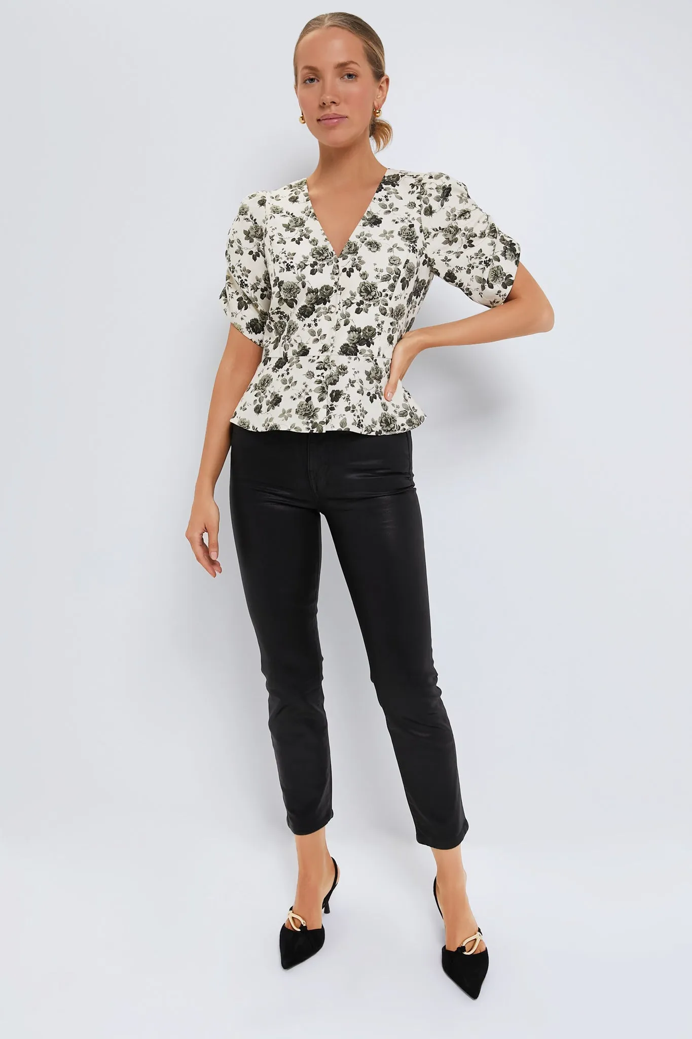 Faded Roses Lisle Blouse