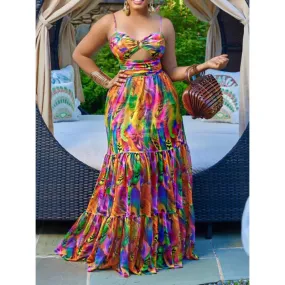 FashionSierra - 2024 Beach Vacation Sexy Fashion Leisure Maxi Boho Dress