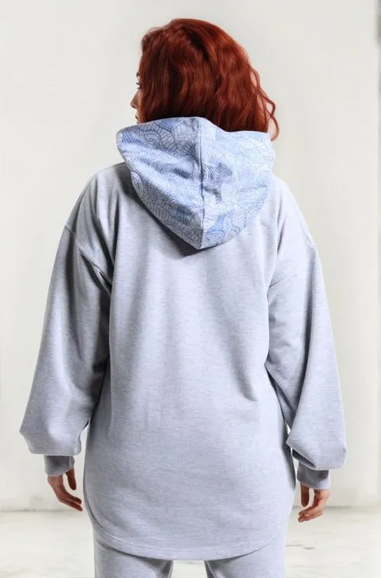 Heather Gray Oversized Hoodie