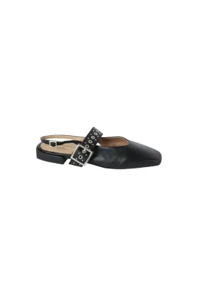 Intentionally Blank Pearl Singleback Ballet Flat in Black Sole