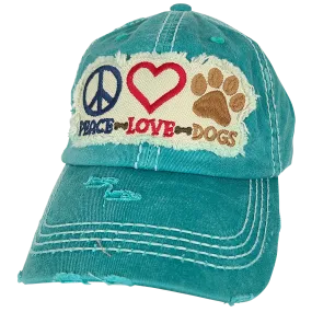 KBV-1405 Peace Love Dogs Turquoise