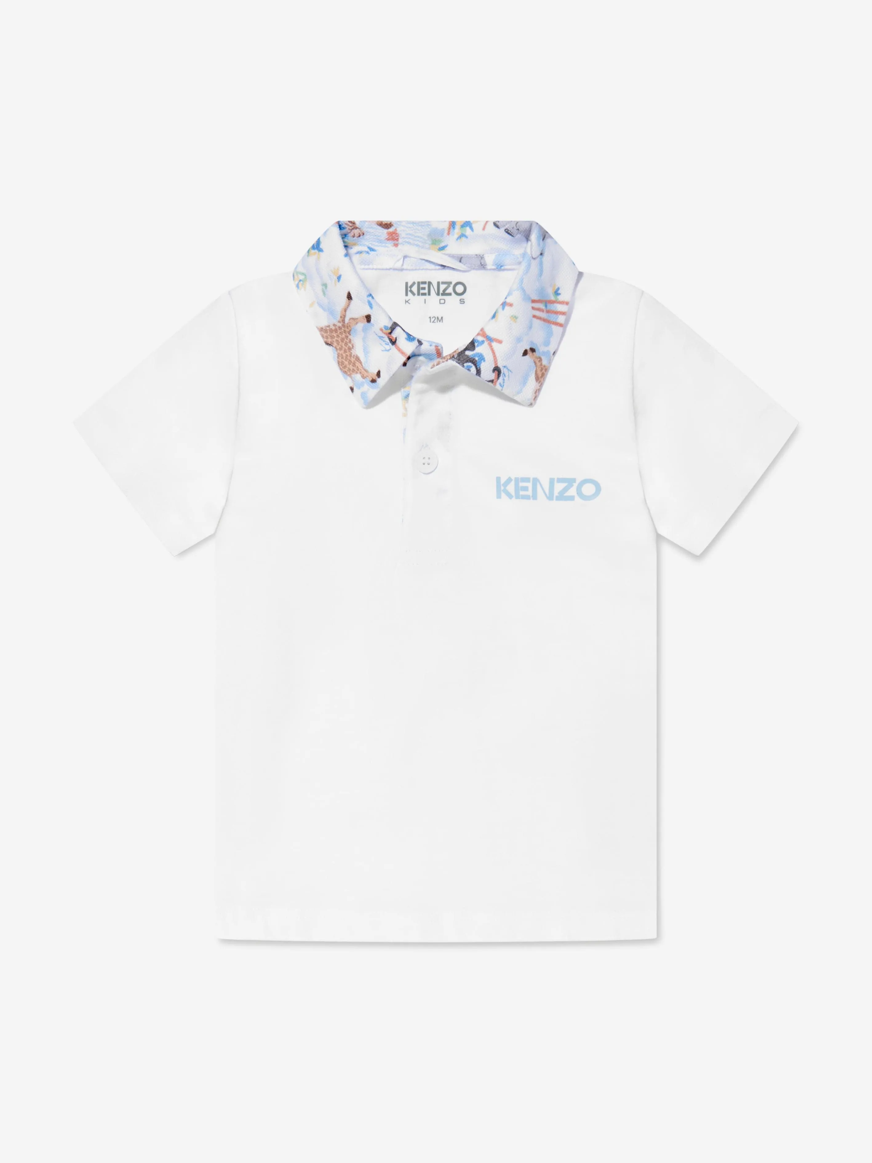 KENZO Baby Boys Polo Shirt And Trousers Set in White