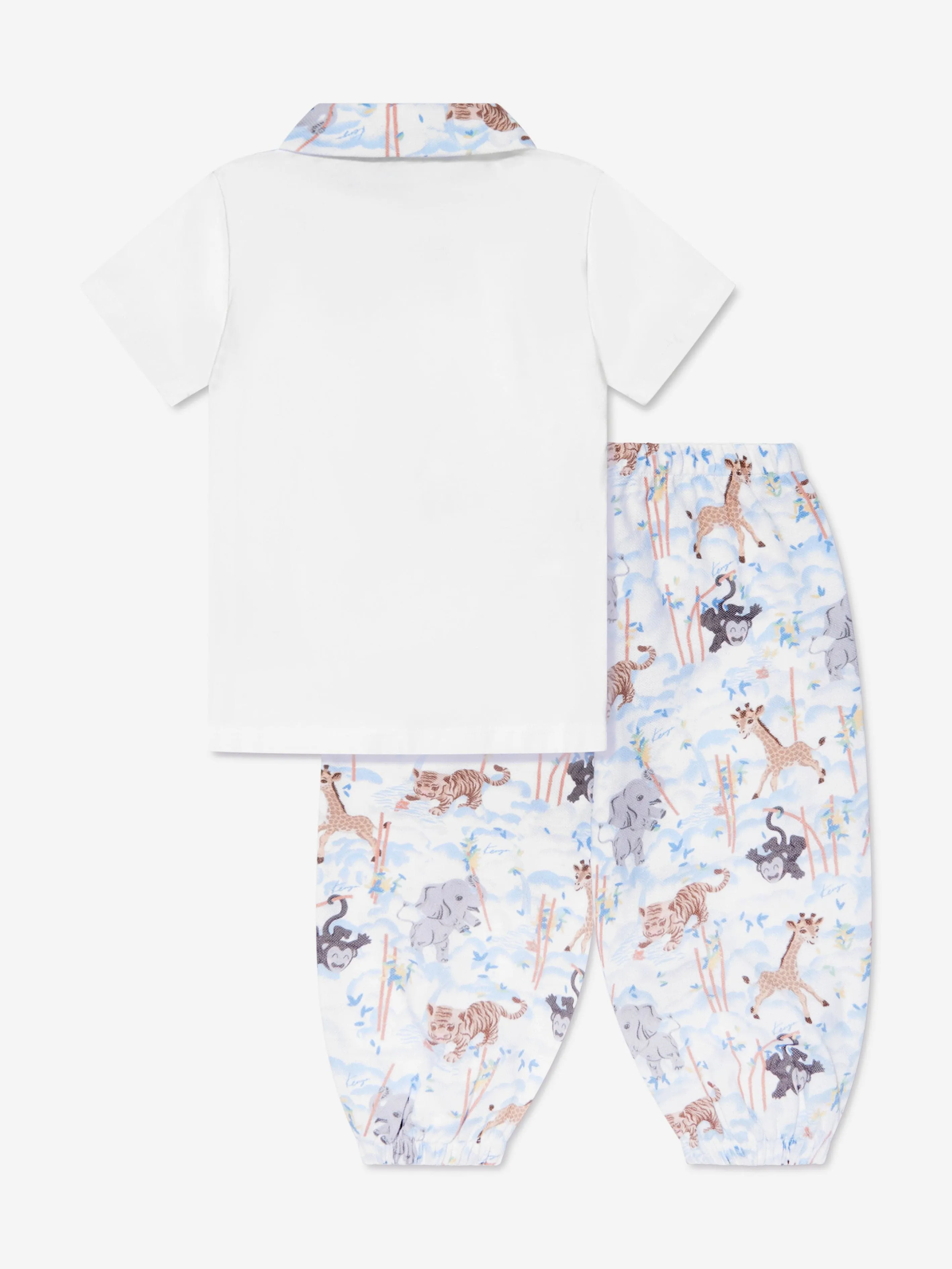 KENZO Baby Boys Polo Shirt And Trousers Set in White