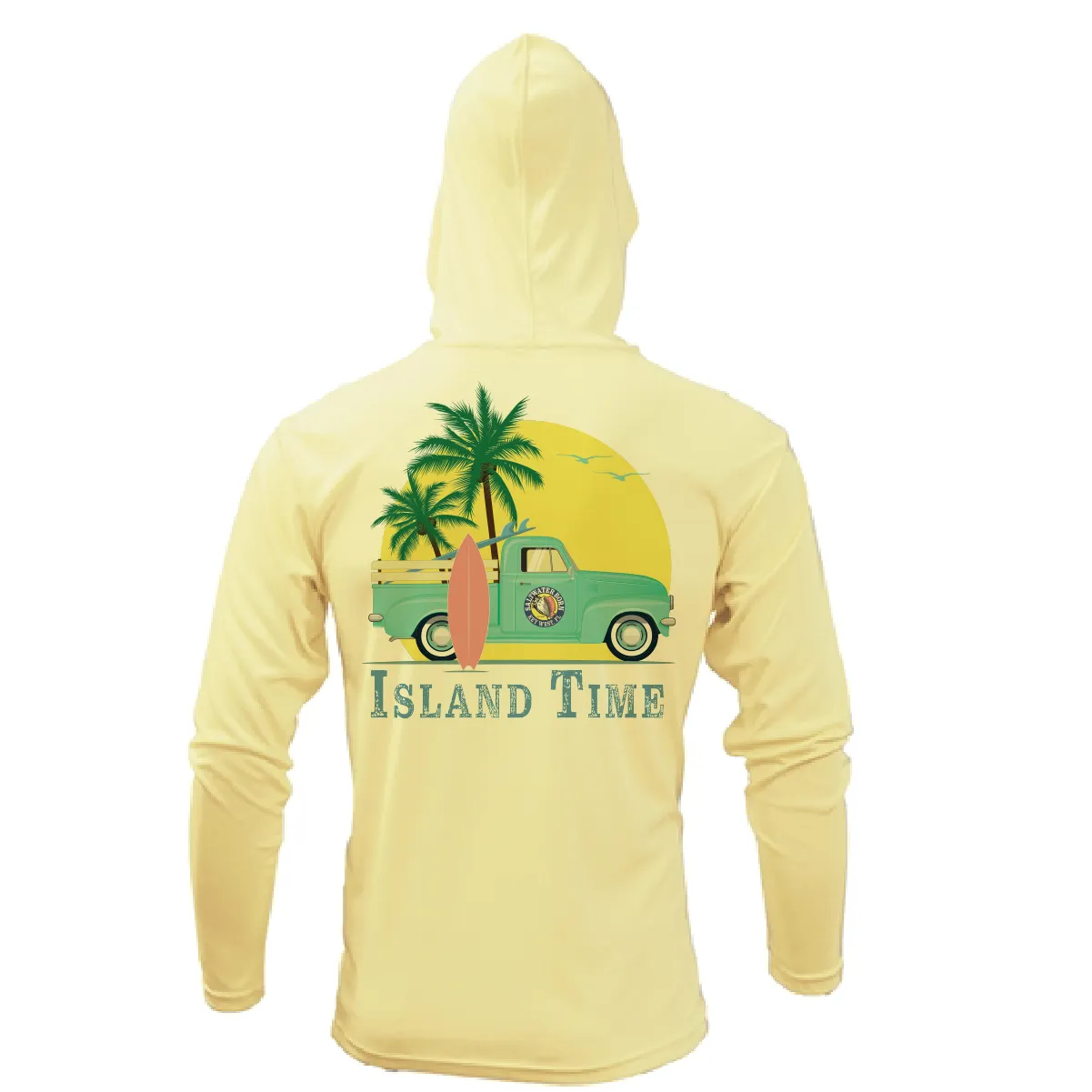 Key West, FL Island Time Long Sleeve UPF 50  Dry-Fit Hoodie