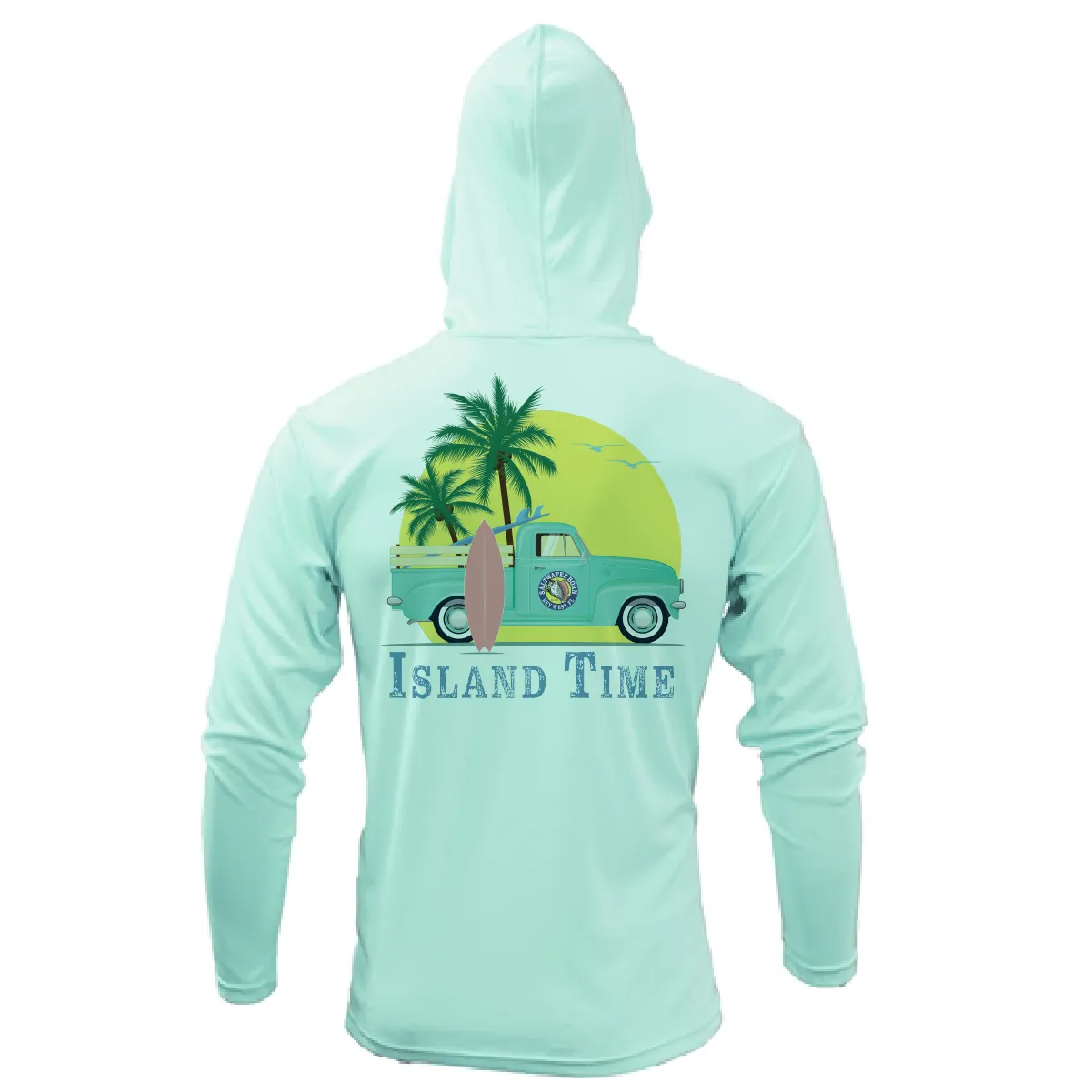 Key West, FL Island Time Long Sleeve UPF 50  Dry-Fit Hoodie