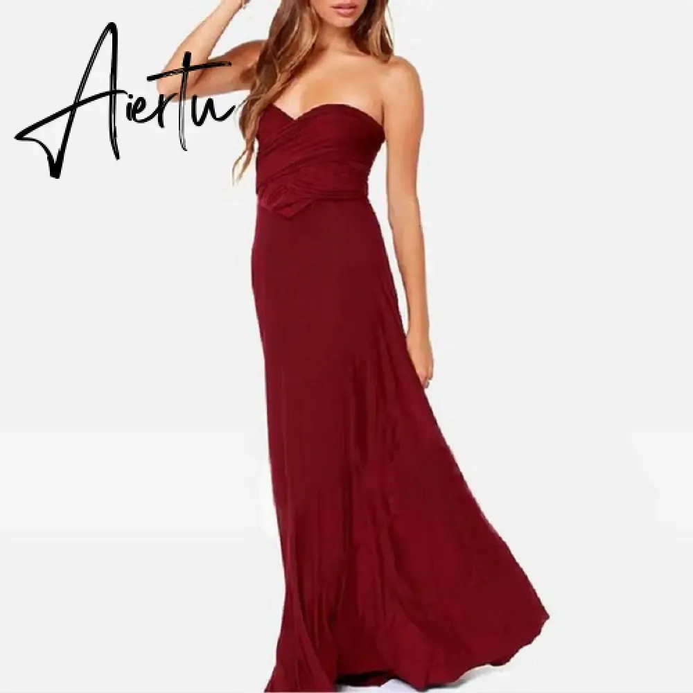 Ladies Sexy Women Maxi Club Dress Bandage Long Party Multiway Swing Dress Convertible Infinity Robe Bridesmaids Boho Women Dress