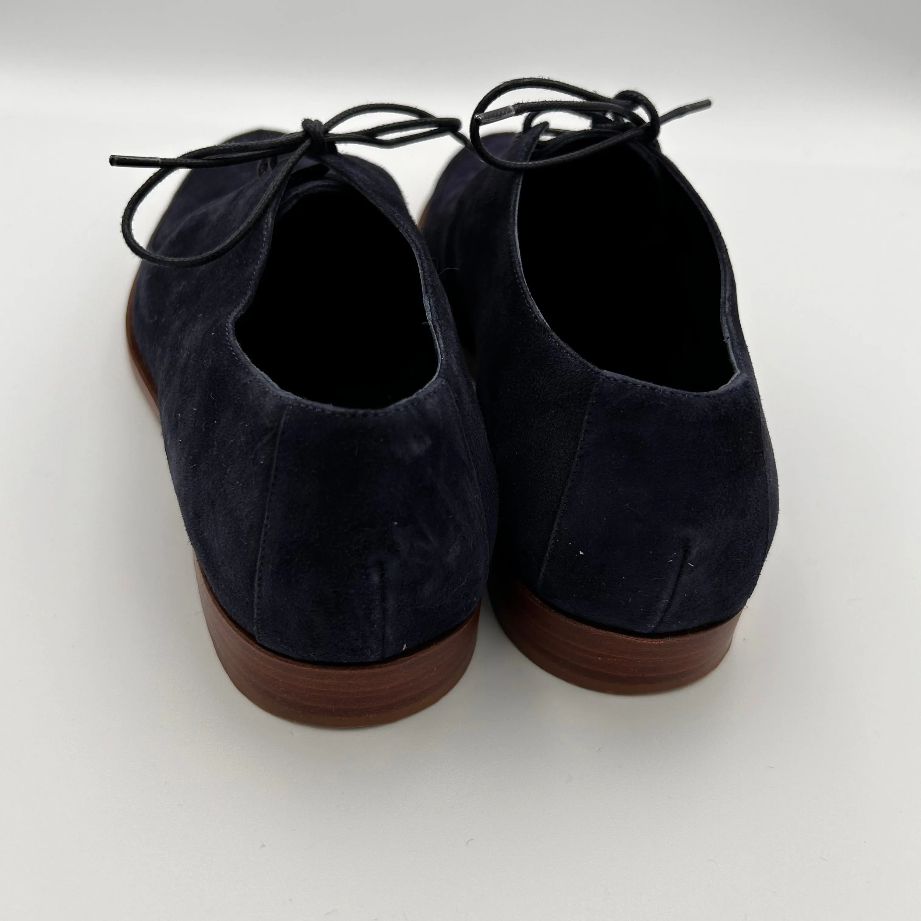 Mansur Gavriel Navy Suede Oxford Lace-Ups 37