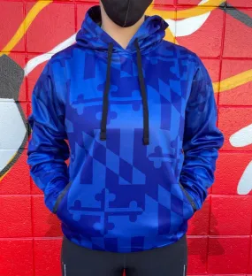 Maryland Flag (Blue Monochrome) / Hoodie