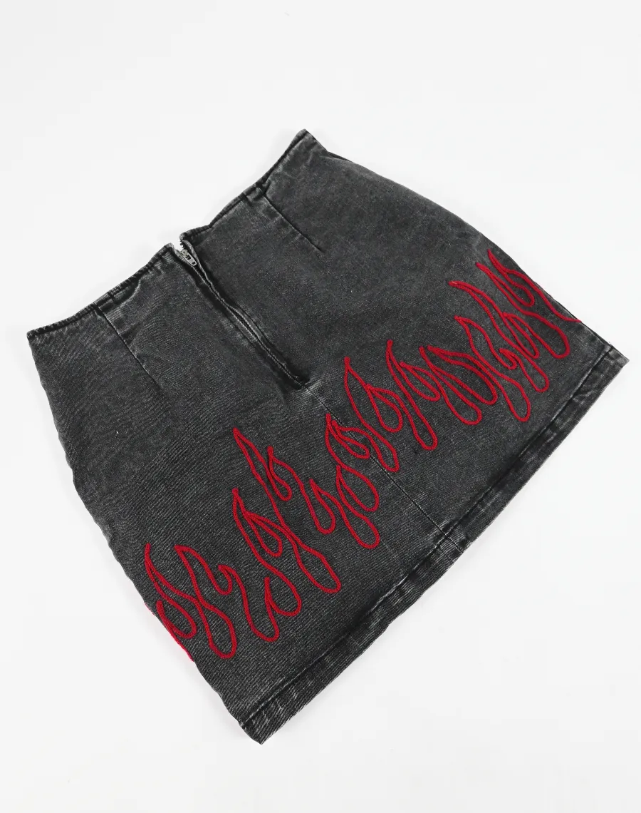 ME TO YOU denim flame skirt