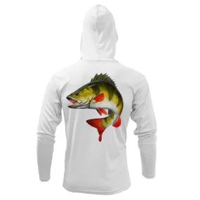 Michigan Freshwater Born Perch Men's Long Sleeve UPF 50  Dry-Fit Hoodie