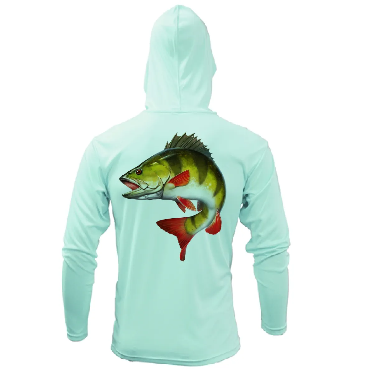 Michigan Freshwater Born Perch Men's Long Sleeve UPF 50  Dry-Fit Hoodie