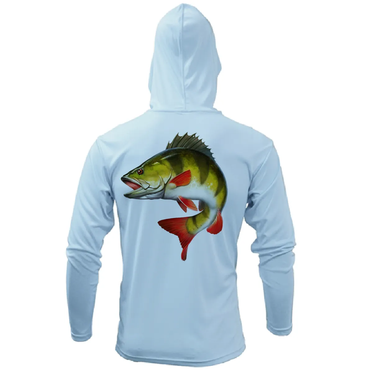 Michigan Freshwater Born Perch Men's Long Sleeve UPF 50  Dry-Fit Hoodie