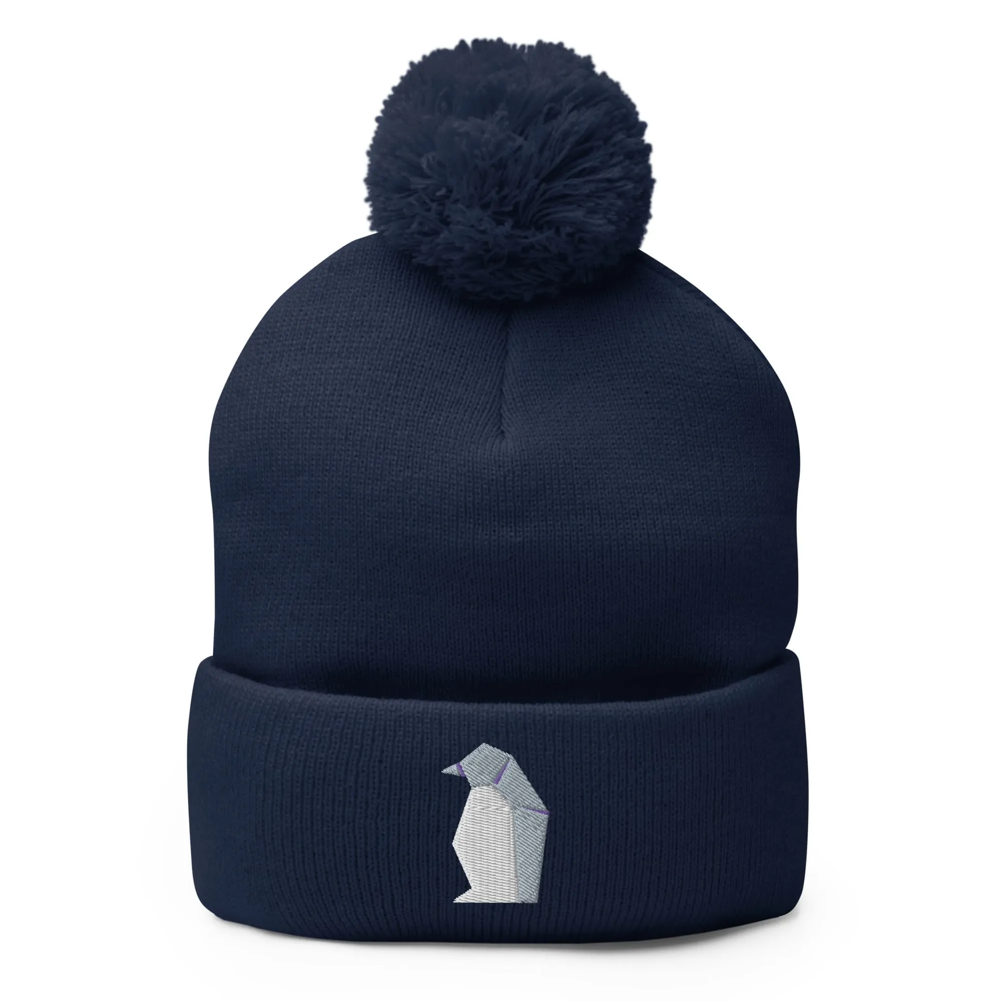 "Origami Penguin" Pom-Pom Beanie (Winter Hat)