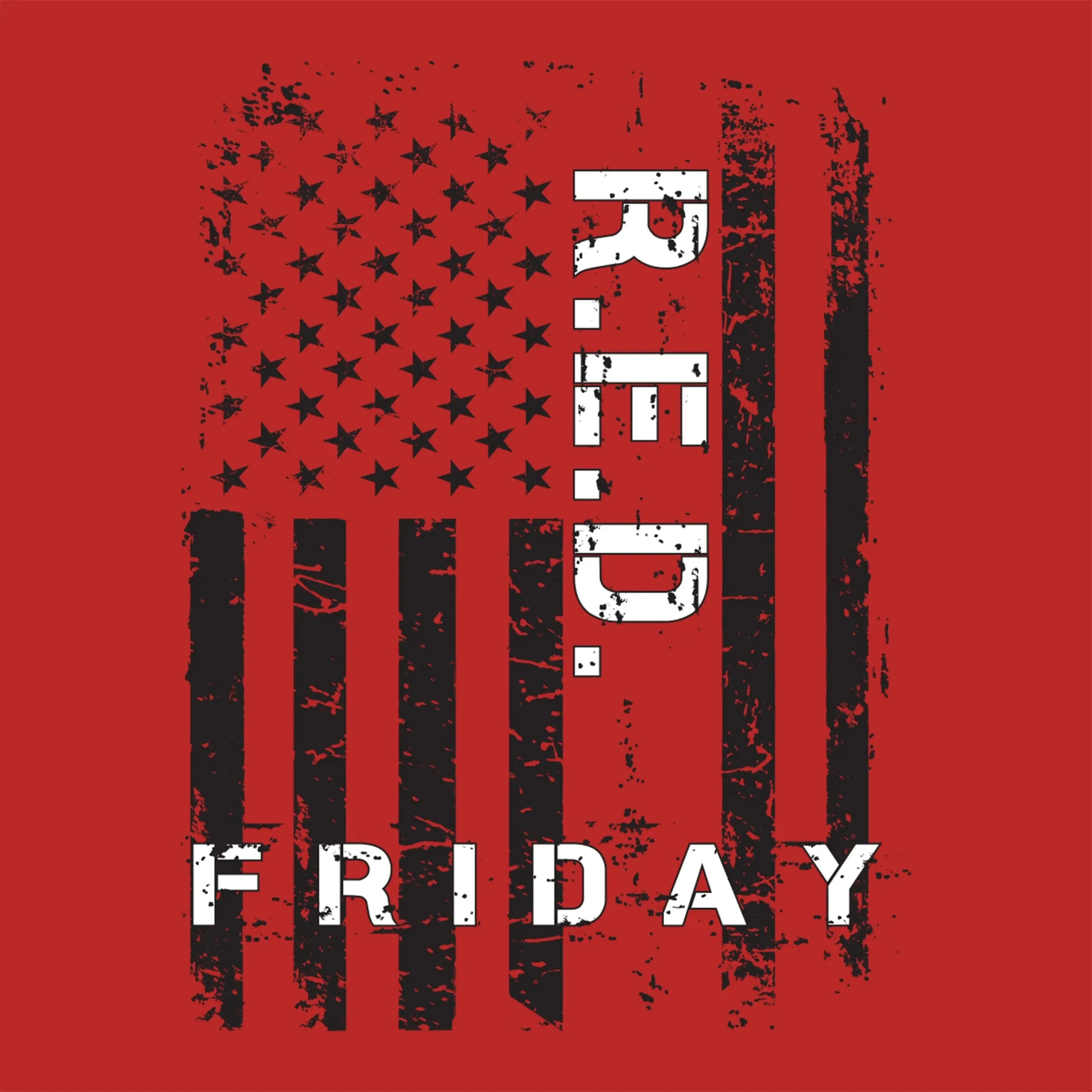 R.E.D. Friday Freedom Wht Flag 2-Sided Hoodie