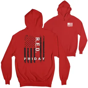 R.E.D. Friday Freedom Wht Flag 2-Sided Hoodie