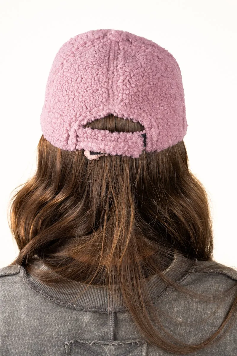 SALE 50% OFF! Wintry Weekend Pink Teddy Bear Cap