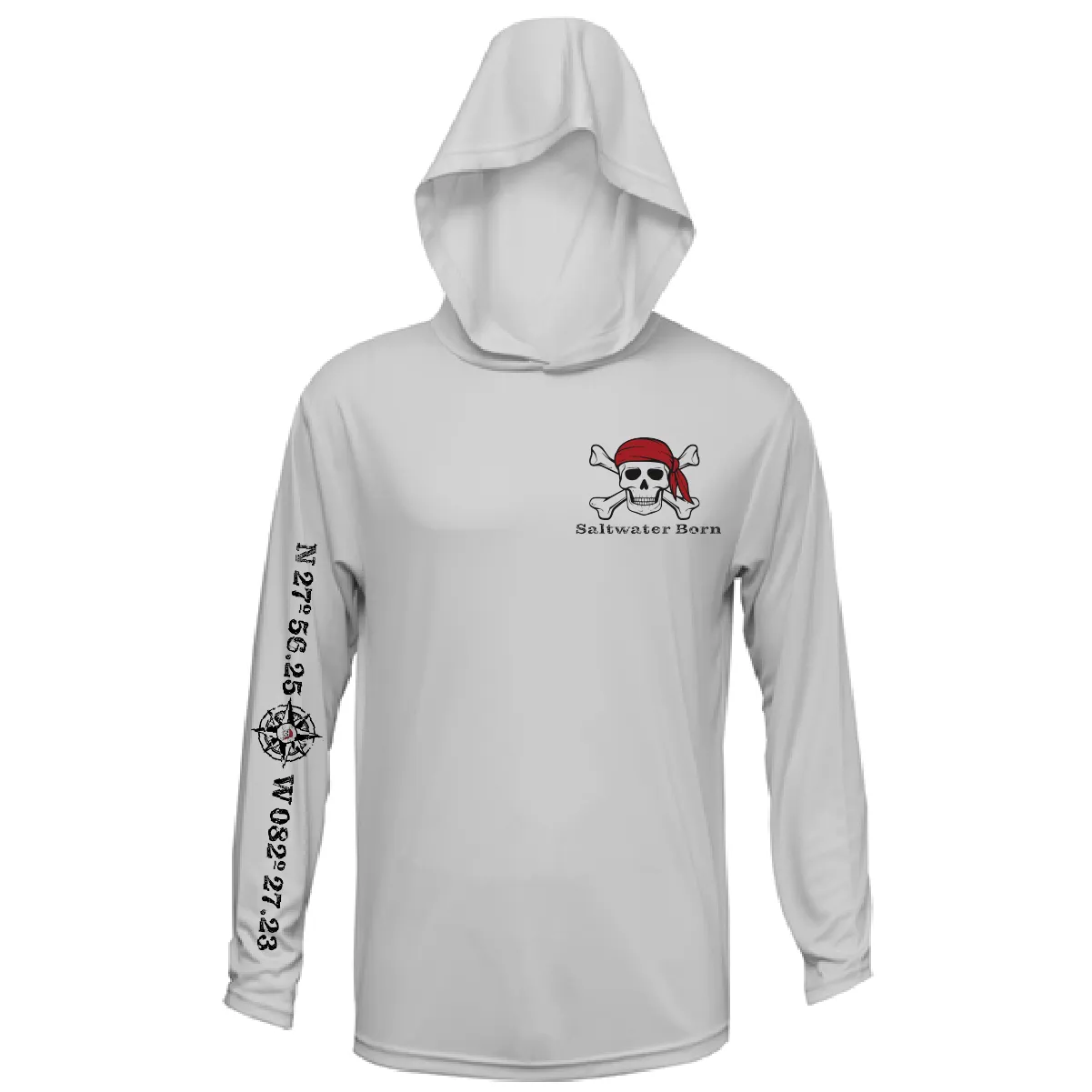 Saltwater Born "All for Rum and Rum for All" Long Sleeve UPF 50  Dry-Fit Hoodie