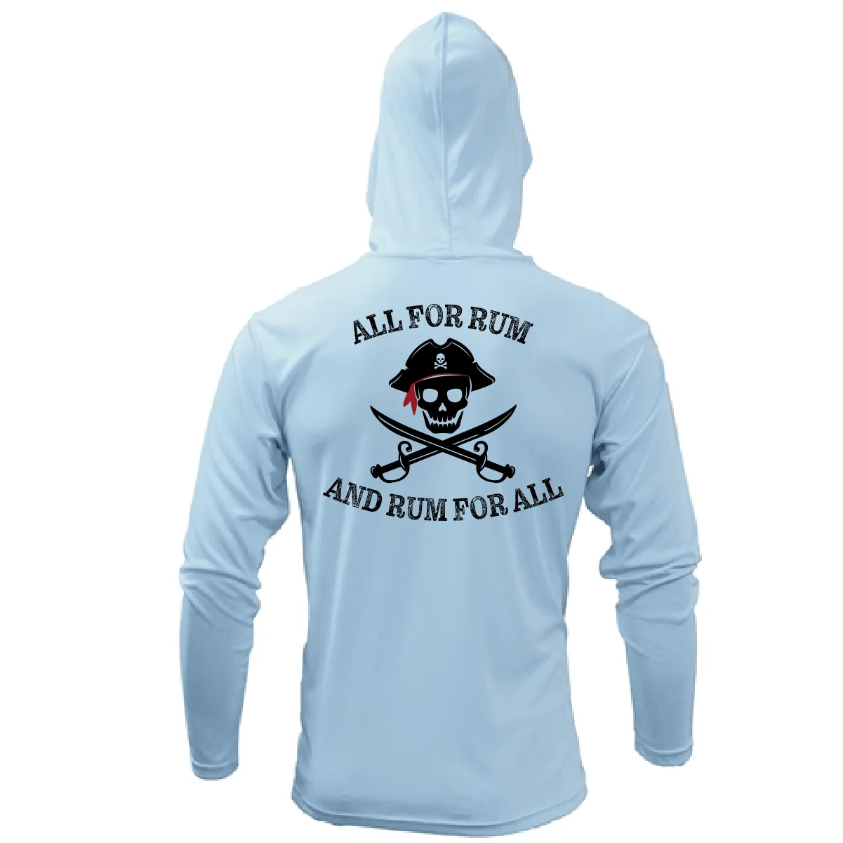 Saltwater Born "All for Rum and Rum for All" Long Sleeve UPF 50  Dry-Fit Hoodie