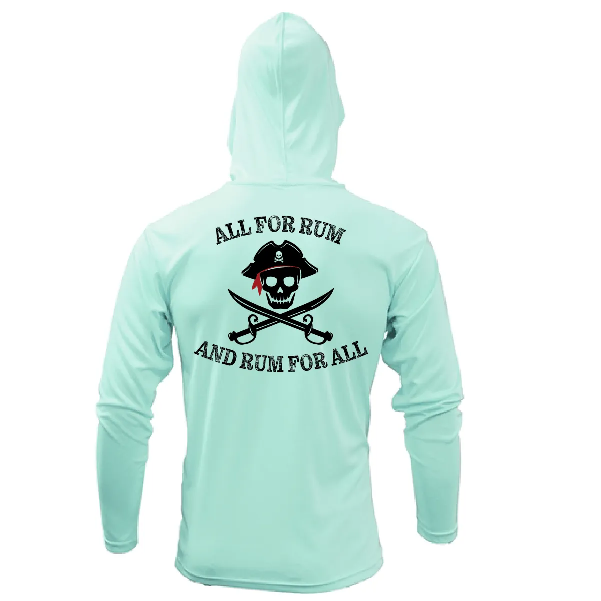 Saltwater Born "All for Rum and Rum for All" Long Sleeve UPF 50  Dry-Fit Hoodie