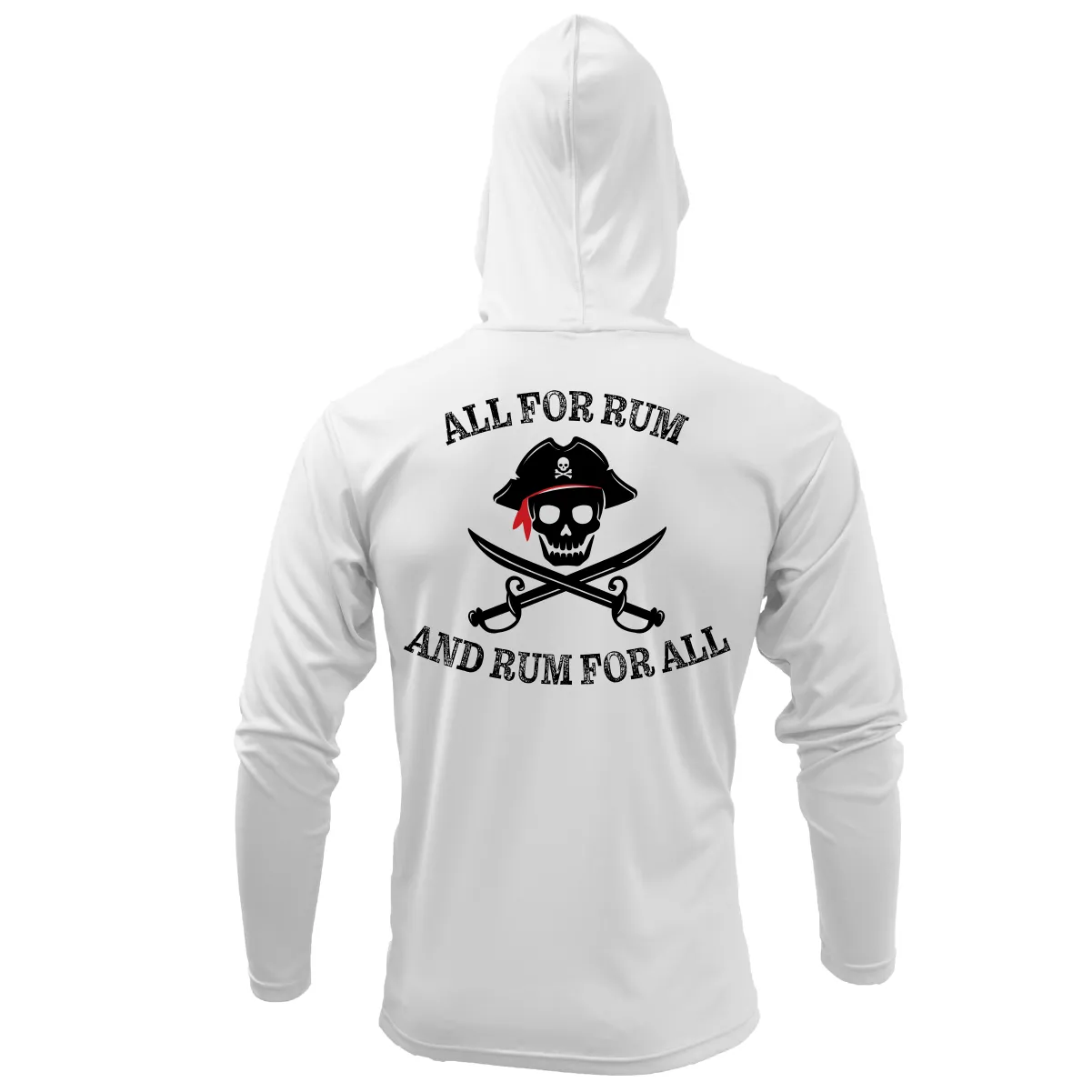 Saltwater Born "All for Rum and Rum for All" Long Sleeve UPF 50  Dry-Fit Hoodie